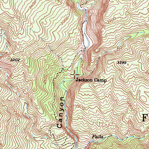 Topographic Map of Jackson Hole, CA