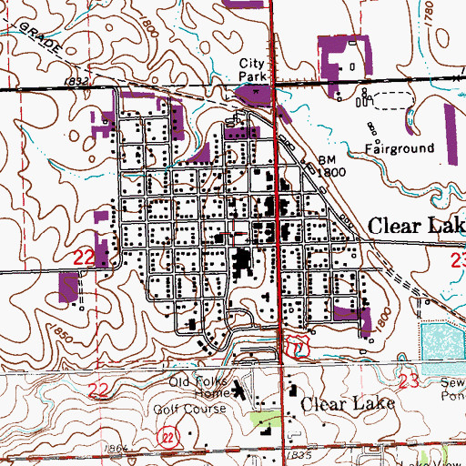 Topographic Map of Deuel County Sheriff, SD