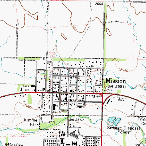 Topographic Map of Todd County Sheriff's Office, SD