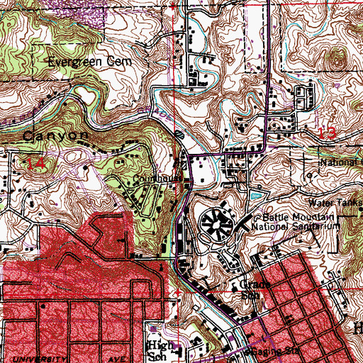 Topographic Map of Fall River County Sheriff's Office, SD