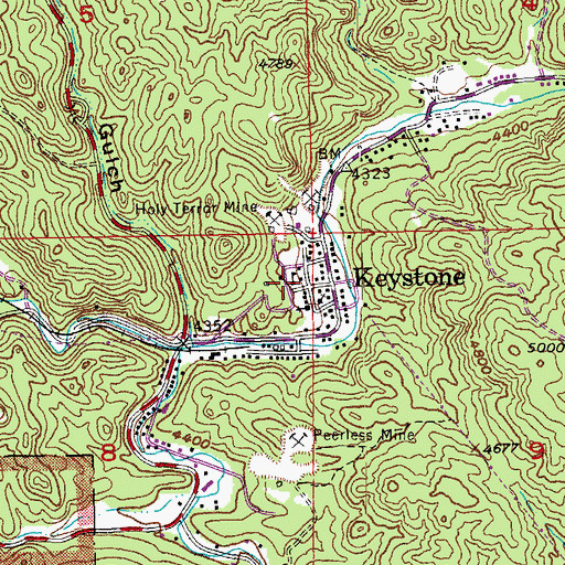 Topographic Map of Keystone Police Department, SD