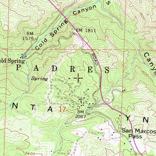 Topographic Map of Rosario Park, CA