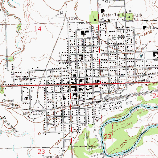 Topographic Map of Lincoln County Sheriff, SD