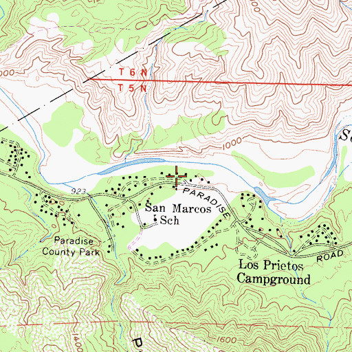 Topographic Map of White Rock Recreation Site, CA