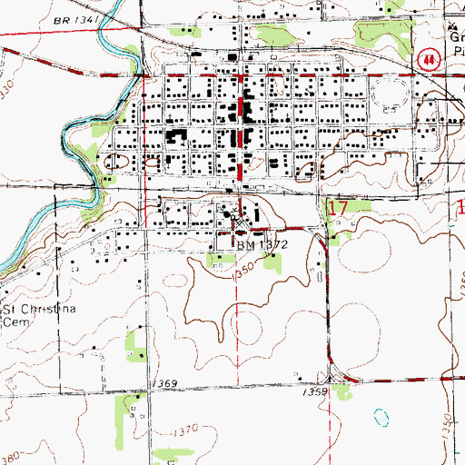 Topographic Map of Turner County Sheriff's Office, SD