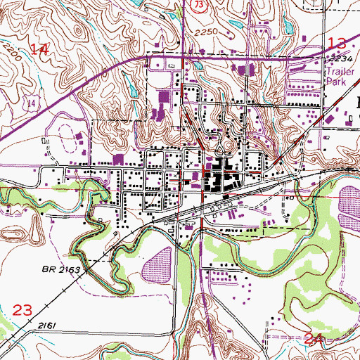 Topographic Map of Philip Police Department, SD
