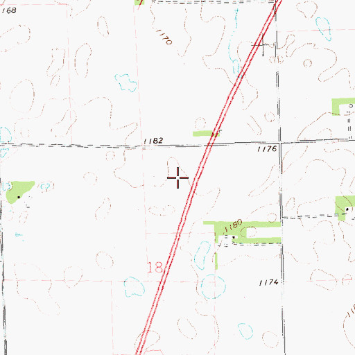 Topographic Map of South Dakota Highway Patrol - Sisseton Port of Entry, SD