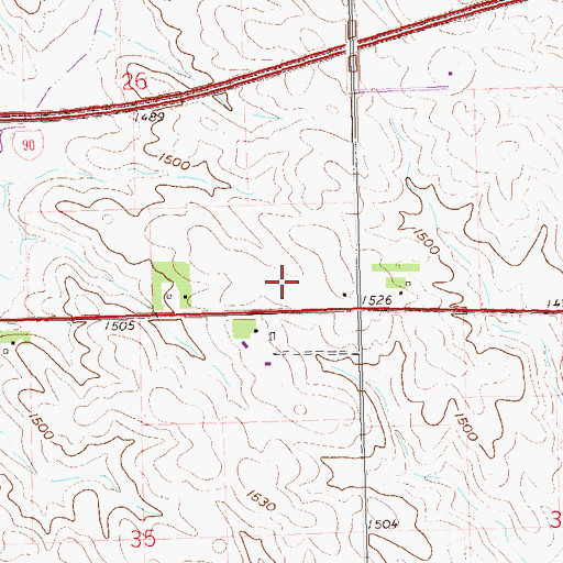Topographic Map of South Dakota Highway Patrol - District 2 Headquarters, SD