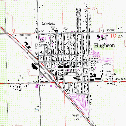 Topographic Map of Stanislaus County Sheriff's Office Hughson Police Services, CA