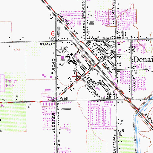 Topographic Map of Stanislaus County Sheriff's Office Denair, CA