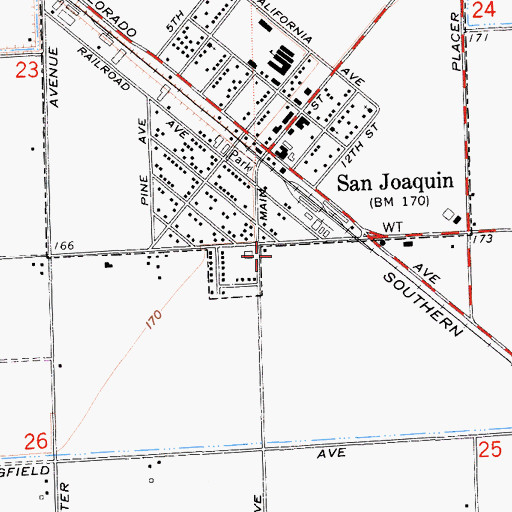 Topographic Map of Fresno County Sheriff's Office Substation, CA