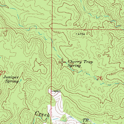 Topographic Map of Cherry Trap Spring, AZ