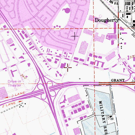 Topographic Map of Dublin Police Department, CA
