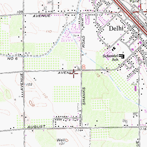 Topographic Map of Merced County Sheriff's Office C F Bludworth North Substation, CA