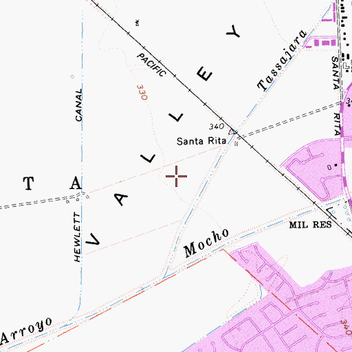 Topographic Map of Alameda County Sheriff's Office Pleasanton, CA