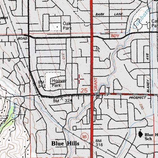 Topographic Map of Santa Clara County Sheriff's Office West Valley Division, CA