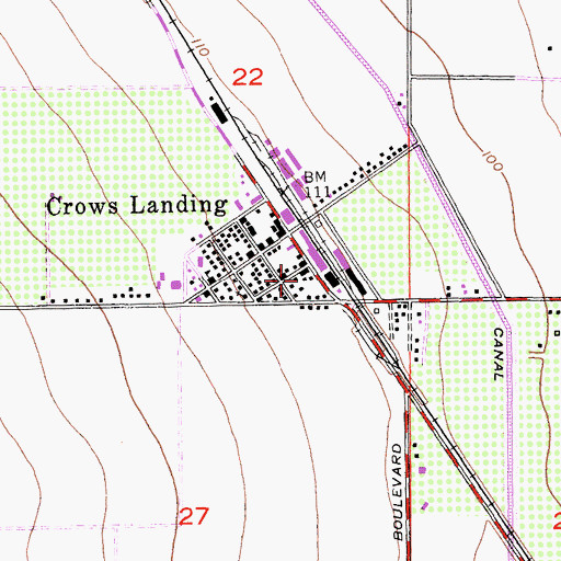 Topographic Map of Stanislaus County Sheriff's Office Crows Landing, CA