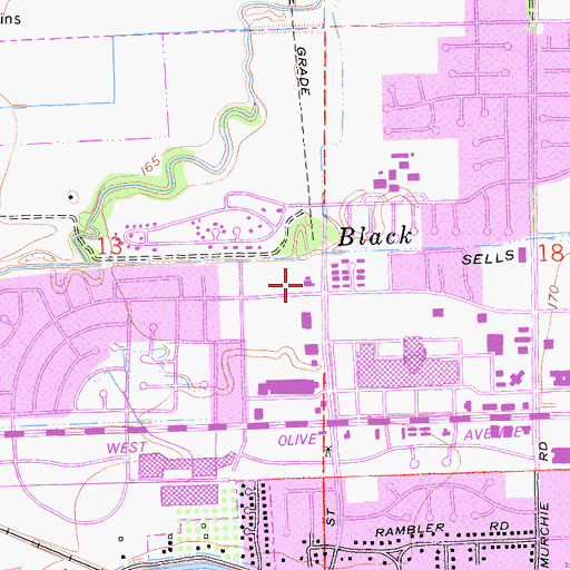 Topographic Map of Merced Police Department Substation, CA