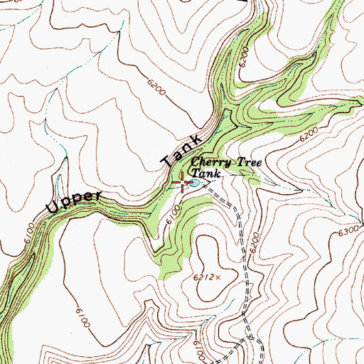 Topographic Map of Cherry Tree Tank, AZ