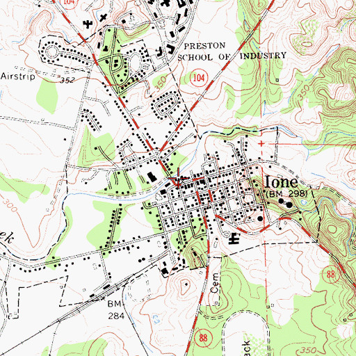 Topographic Map of Ione Police Department, CA