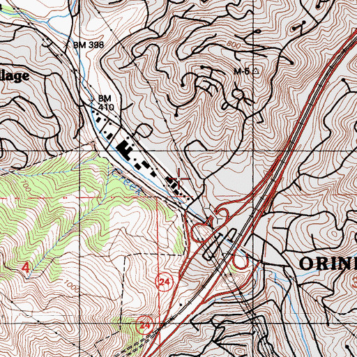 Topographic Map of Orinda Police Department, CA