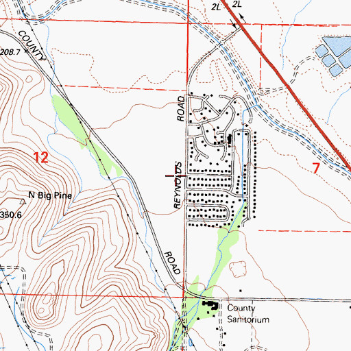 Topographic Map of Rolling Green Terrace, CA