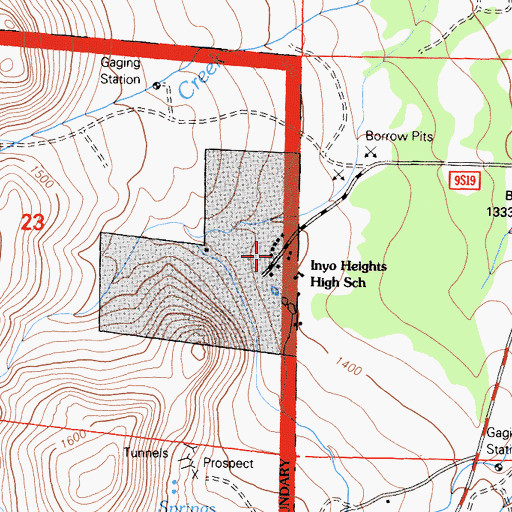 Topographic Map of Inyo Camp, CA