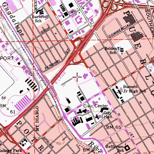 Topographic Map of Santa Clara County Sheriff's Office, CA