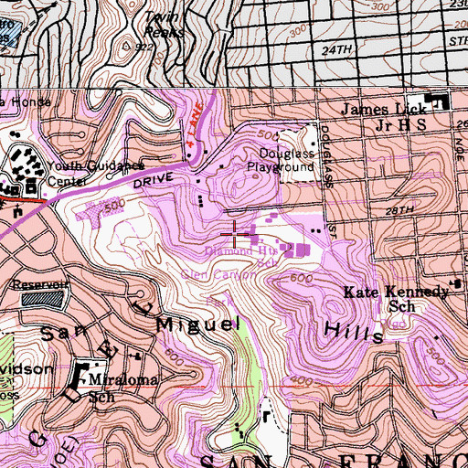 Topographic Map of San Francisco Police Academy, CA