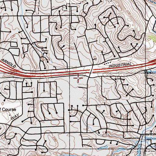 Topographic Map of Contra Costa County Sheriff's Office Substation, CA