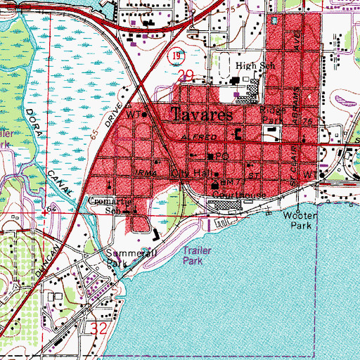 Topographic Map of Lake County Sheriff's Office Criminal Justice Operations, FL