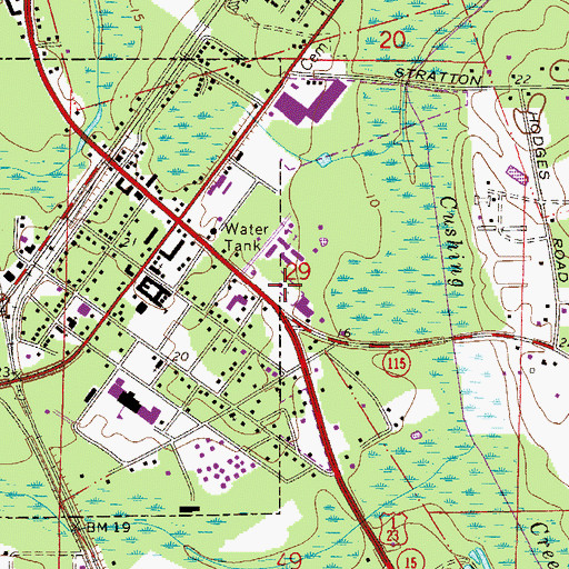Topographic Map of Nassau County Sheriff's Office Callahan Substation, FL