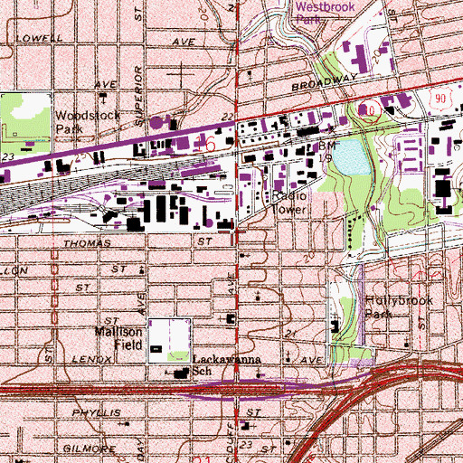 Topographic Map of Jacksonville Sheriff's Office Zone 5, FL