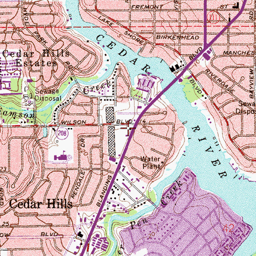 Topographic Map of Jacksonville Sheriff's Office Zone 4, FL