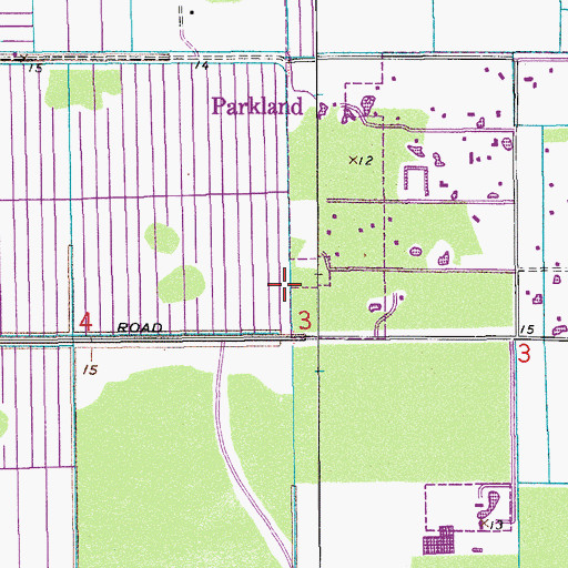 Topographic Map of Broward County Sheriff's Office District 17 Parkland, FL