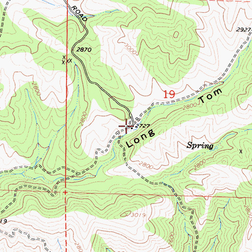 Topographic Map of Manny Ranch, CA