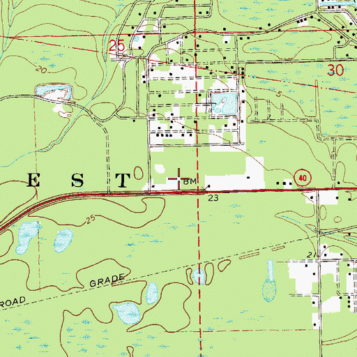 Topographic Map of Lake County Sheriff's Office Astor Substation, FL