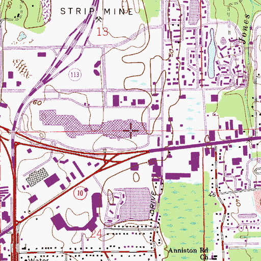 Topographic Map of Jacksonville Sheriff's Office Zone 2 Regency Substation, FL