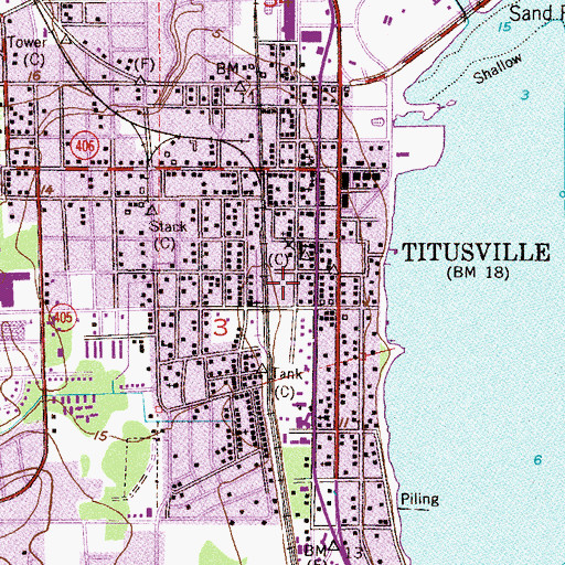 Topographic Map of Brevard County Circuit Court - Criminal, FL