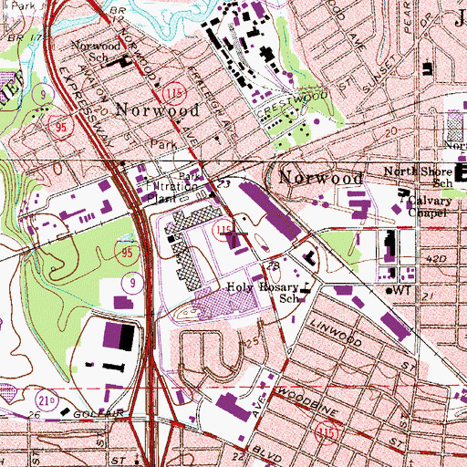 Topographic Map of Jacksonville Sheriff's Office Zone 1 Gateway Mall Substation, FL