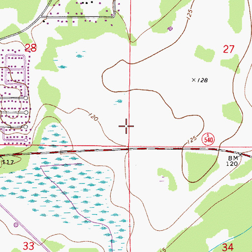 Topographic Map of Polk County Sheriff's Office, FL