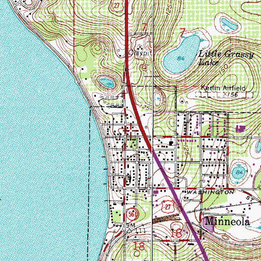 Topographic Map of Lake County Sheriff's Office Minneola Substation, FL