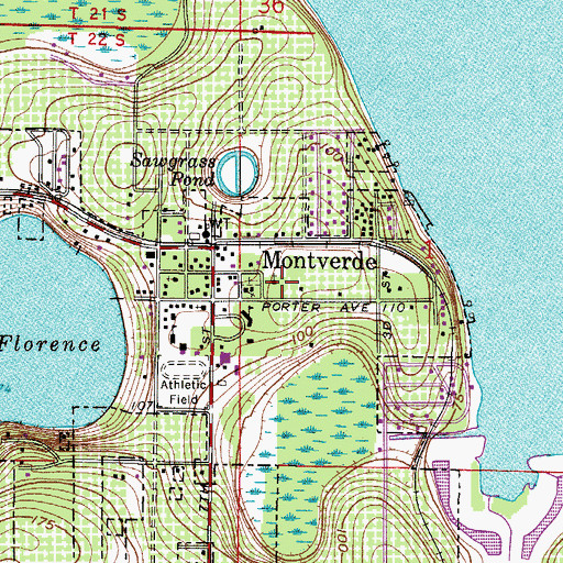 Topographic Map of Lake County Sheriff's Office Montverde Substation, FL