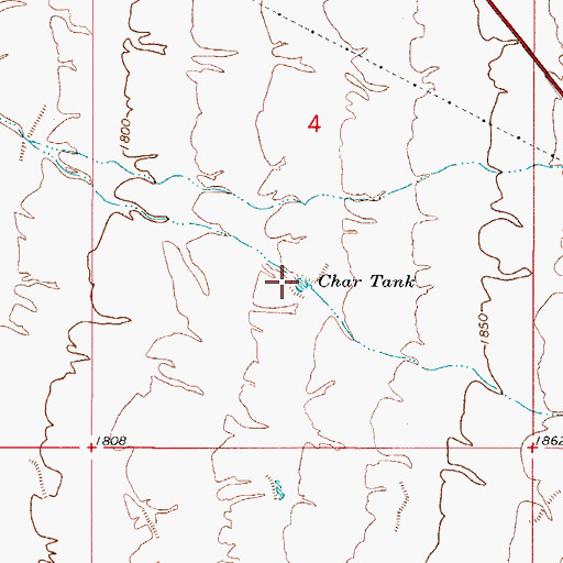 Topographic Map of Char Tank, AZ