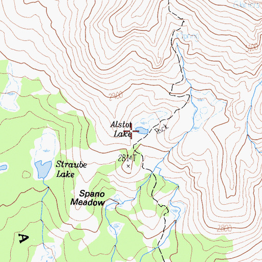 Topographic Map of Alstot Lake, CA