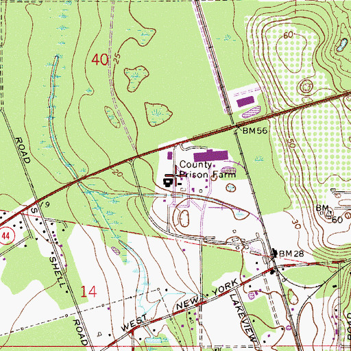 Topographic Map of Volusia County Sheriff's Office, FL
