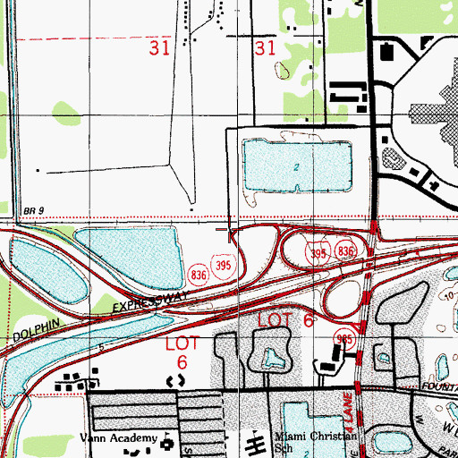Topographic Map of Florida Department of Law Enforcement Miami Regional Operations Center, FL