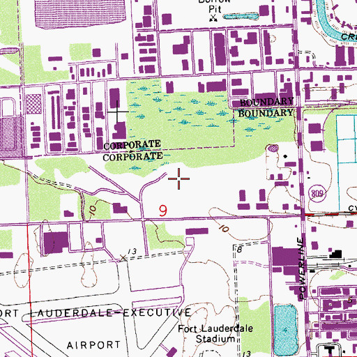 Topographic Map of Florida Department of Law Enforcement Broward Field Office, FL