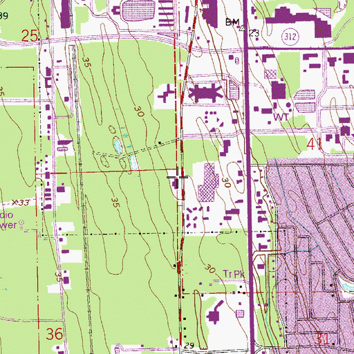 Topographic Map of Florida Department of Law Enforcement Saint Augustine Field Office, FL