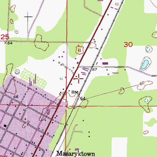 Topographic Map of Florida Highway Patrol - Land O'Lakes Troop C, FL